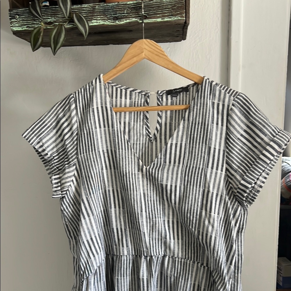 Striped Blue and White Dress